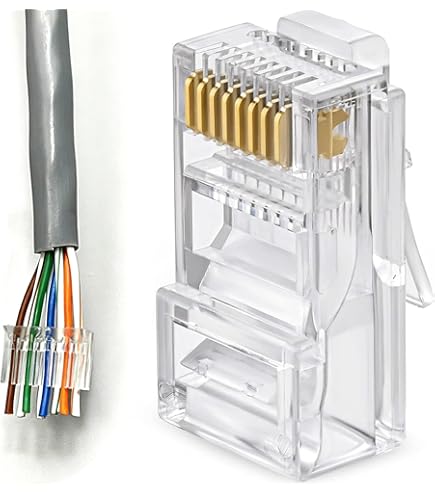Amazon.co.jp: コーニング(Corning) Cat6 RJ45モジュラープラグ 100個