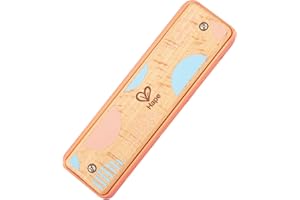 Hape(ハペ) ハーモニカ オレンジ 4.4×14.5×2.6cm 3才以上 木製 楽器 おもちゃ E8917