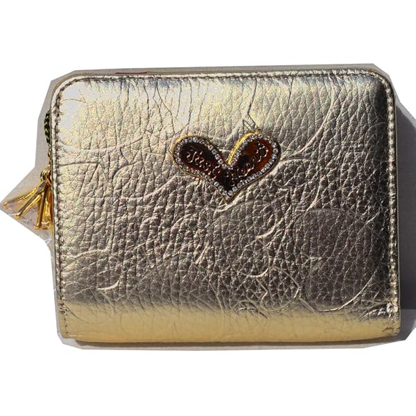 Amazon | シンクビー 財布 ハーティハート 3つ折財布 ゴールド Think