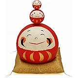 大阪長生堂 置物 かわいい 大福三福だるま ちぎり和紙 開運グッズ 金運招来 オリジナル木札サービス付