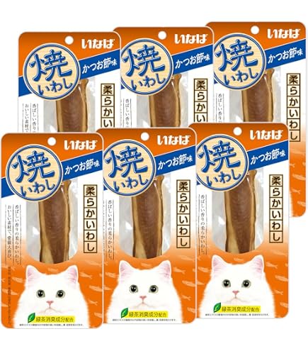 Amazon.co.jp: いなば 焼いわし 高齢猫用 かつお節味 1本 6個セット