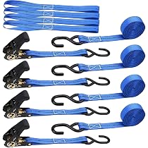Amazon.co.jp: ラッシングベルト ラチェット式タイダウンベルト4本 