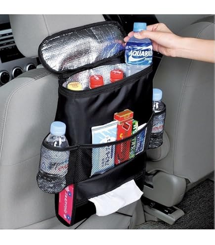 AUTOARK AK-054 Organizer Per Sedile Posteriore Auto Con Borsa Termica - Multitasche, Impermeabile, Capacità Extra, Per Viaggi E Famiglia - 3