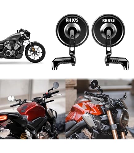 Amazon | 摩托车镜 オートバイバーエンドミラー用ハーレースポーツ
