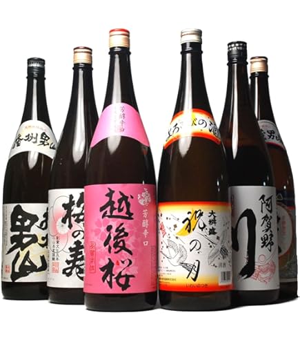 1.8L日本酒 6本セット Amazon.co.jp: 日本酒 飲み比べ 特得セット 1.8L 6本 大吟醸 純米酒
