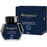 WATERMAN ウォーターマン ボトルインク ミステリアスブルー (ブルーブラック) S0110790 50ml 正規輸入品