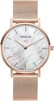 JEWELLIX ジュエリックス レディース 36ｍｍ マザーオブパール ローズゴールド 腕時計
