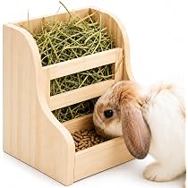 Amazon | うさぎ 餌入れ チモシー入れ 牧草入れ ペレット入れ かじり木