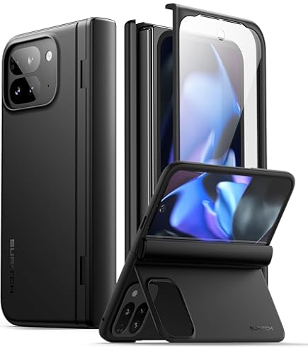 SURITCH Google Pixel 9 Pro Fold対応ケース（キックスタンド、ヒンジカバー、スクリーンプロテクター付き）スリムで頑丈な耐衝撃保護カ Amazon.co.jp: SURITCH Google Pixel 9 Pro Fold対応ケース（キック