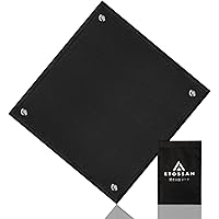 焚き火シート 黒 56×60cm スパッタシート ハトメ付き 耐火 耐熱 防炎 溶接 ガラス繊維 薪ストーブ バーベキュー 焚火シート 焚き火 焚火 BBQ キャンプ 防火シート
