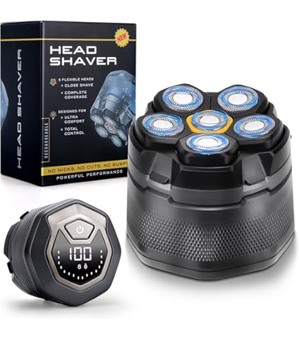 Amazon | スキンヘッド用シェーバー 7Dスキンヘッド マグネット着脱式