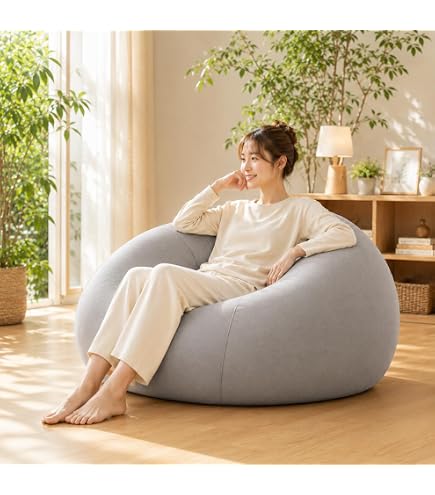 Amazon.co.jp: カインズ(CAINZ) ビーズクッション 40× 40cm 厚さ36cm