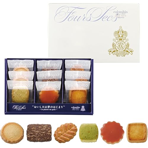 コロンバン フールセック ギフト 洋菓子 詰め合わせ 個包装 お菓子 銘店 プレゼント 缶 プチギフトクッキー 9枚入り
