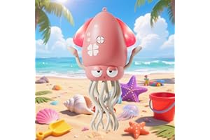 イカ おもちゃ タコオタパス 踊る 赤ちゃん おもちゃ 動く 知育玩具 音楽＆LEDライト付き 自動障害物回避 プレゼント 子供向け 赤ちゃんの注意を引く (ピンク)