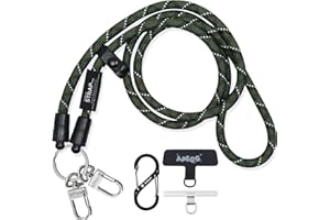 [VPEGGGP] APEGG スマホショルダー 130cm スマホストラップ 携帯ストラップ ショルダー 肩掛け 首掛け 斜めがけ iPhone 全機種対応 アウトドア ネックストラップ ストラップホルダー ストラップ 8mm_Olive&BW02