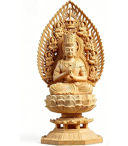 総ケヤキ材　仏教工芸品　木彫仏像　最高級品　仏師手仕上げ品　大元帥明王立像 最高級 木彫仏像 大元帥明王立像 一刀彫 天然木檜材 彫刻 仏教工芸