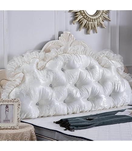 Amazon｜ヘッドボード 三角ウェッジ枕 100*55cm ベッドクッション 貝殻