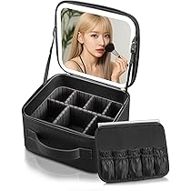 メイクボックス 大容量 大型 鏡付き ライト led付き 持ち運び ミラー付き コスメボックス 化粧箱 コスメ収納 コスメ アクセサリー 小物 71CViKgySDL._AC_UL210_SR210,