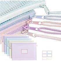 Amazon | ESJNNK ジッパー式ファイル袋 5色セット A5 ジッパー付き袋