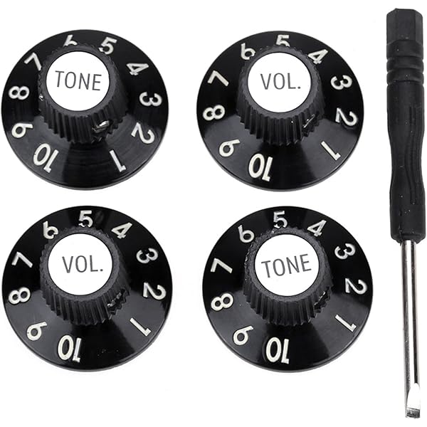 Amazon.co.jp: フェンダー Fender 72 Telecaster Custom Knobs 4 Black
