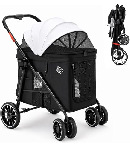 Amazon.co.jp: Klivex 分離式 ペットカート 多頭飼い 2段式の上下段
