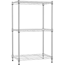 Amazon｜IZEUK スチールラック 3段 固定メッシュ棚 収納棚 防錆加工