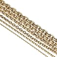 「silverKYASYA」ステンレス素材 18KGP ゴールド あずきチェーン 金 チェーン 小豆チェーン メンズ ネックレスチェーン 18K 輝き 太さ 長さ 選択可