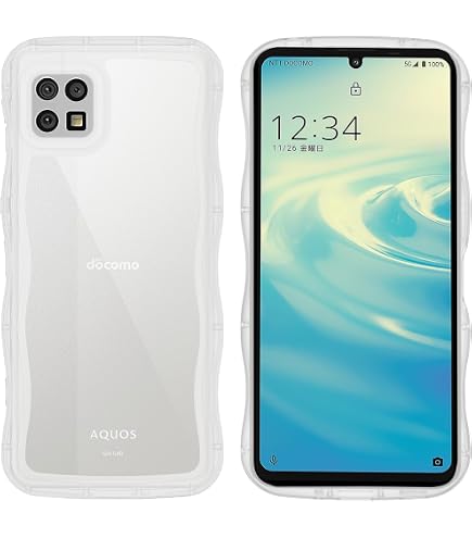 Amazon.co.jp: Aquos Sense6用ケースクリア リングスタンド付き SHG05