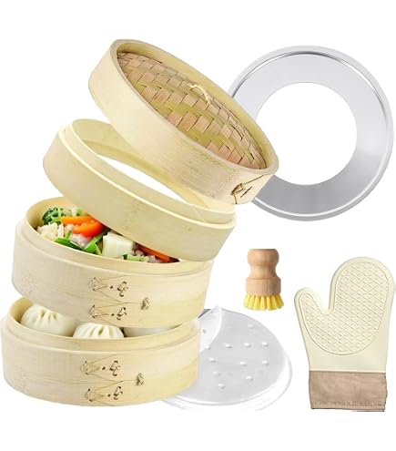 Amazon | LumoLight 3 段竹せいろ蒸し器 直火・ 両対応 + 専用鍋 炭化