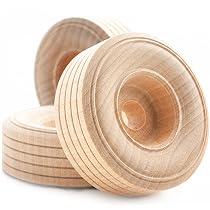 Pinehurst Crafts Classic Wooden Toy Wheels, 2-Inch Diameter...