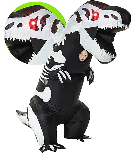 Buy Spooktacular Creations Inflatable Dinosaur Costume Riding A T-REX - View #6
