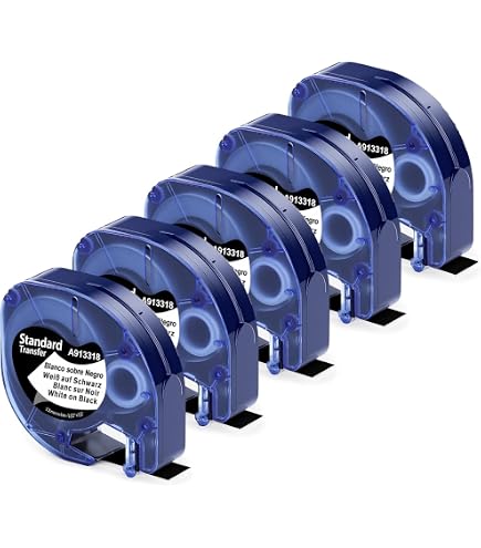 4 Rouleaux Ruban étiquette Transparent 12 Mm Pour DYMO LetraTag 16952 / 12267 - Neuf