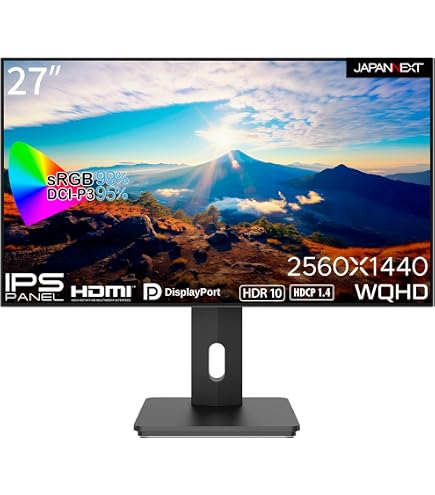 Amazon.co.jp: JAPANNEXT 27インチ モニター WQHD 2560x1440解像度 IPS
