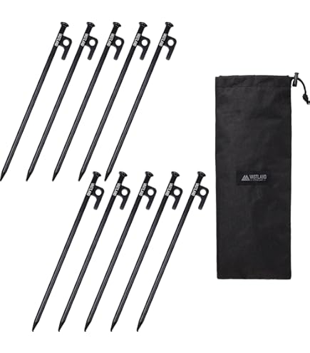 Amazon | コールマン スチールソリッドペグ 30cm ブラック 12本セット