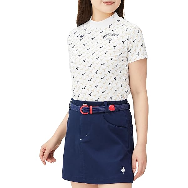 DESCENTE GOLF 色ブラック花柄シャツ S 新品未使用 DESCENTE GOLF - 【レディース】モックネック鹿の子プリント半袖