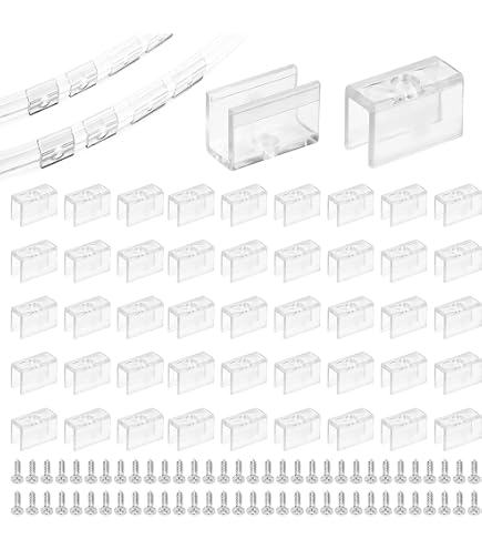 150-Pack Mounting Brackets Fixing Clips for 10mm Wide Waterproof 5050 LED Strip Light, 100 Pack One Side Fixing, Screws Included, 50Pack Self-Adhesive Strip Brackets Holder 150-Pack Mounting Brackets Fixing Clips for 10mm Wide Waterproof 5050 LED Strip Light, 100 Pack One Side Fixing, Screws Included, 50Pack Self-Adhesive Strip Brackets Holder