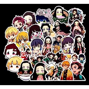 WiTwo 鬼滅の刃 ステッカー 鬼滅 グッズ 防水 シール 可愛い 鬼滅の刃 グッズ (50枚)