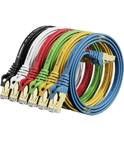 グリーン猫 7 RJ45 フラットイーサネット Lan キャット ケーブル Amazon.co.jp: Morelecs LANケーブル, Cat 7 イーサネットケーブル