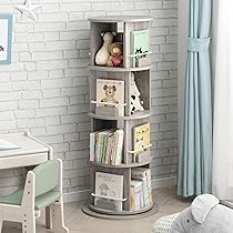 【美品】回転式 本棚 絵本棚 4段 木製 ナチュラル 省スペース 回転ラック Amazon.co.jp: タンスのゲン 絵本ラック 回転式 4段 スリム 木製