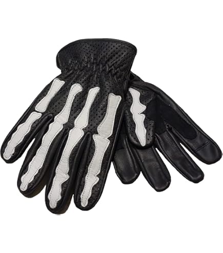 Amazon | MOTOFIELD □ ボーンレザーグローブ 骨(スカル)デザイン 3