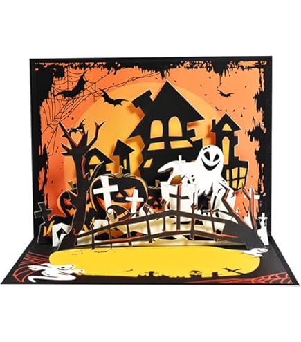 Amazon | Newwyt SpookHouses ハロウィン ポップアップ カード