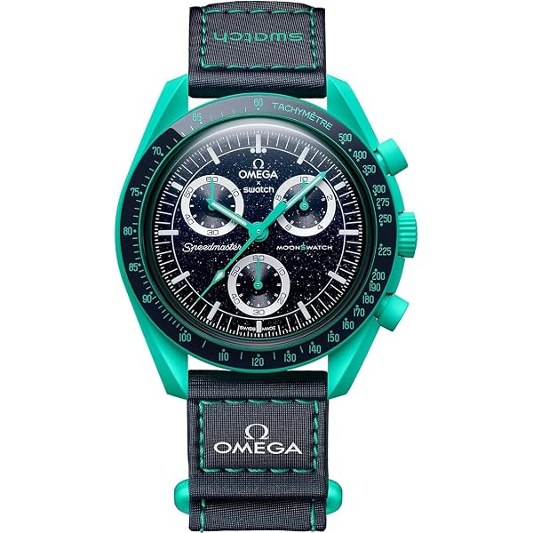 Swatch Omega x Moon Mission on Earth Speedmaster Blue and Green