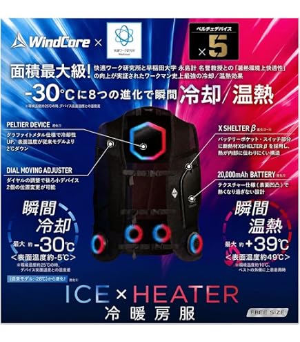 Amazon.co.jp: 2026年モデル ワークマン ペルチェベスト Pro3 WindCore