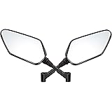 ハリケーン (HURRICANE) バイクミラー Vブレードミラー タイプ2 汎用 ブラック M8/M10 左右セット HA6250