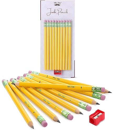Amazon | lyforx 木製ジャンボ鉛筆 13.3インチ 面白い巨大鉛筆