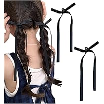 Amazon | 4個セット ベロアリボン,BetterJonny ベロア リボン 黒