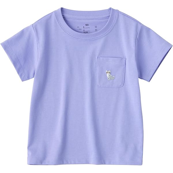 Amazon | 無印良品 キッズ 刺繍入りポケット半袖Tシャツ ユニ