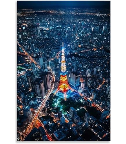 Amazon.co.jp: 風景 インテリア 絵画 東京夜景 おしゃれアート