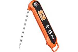 TempPro Digital Instant Read Meat Thermometer for Grilling Waterproof Kitchen Food Thermometer with Calibration & Backlight Smoker Oil Fry Candy Thermometer(Previously ThermoPro)