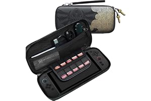 Switch 2 ケース スイッチ2 ケース【全面保護・衝撃吸収・防汚防水・親指グリップキャップ付】Switch 2収納バッグ スイッチ2キャリングケース ハードポーチ 10枚ゲームカード収納（2.ブラック）